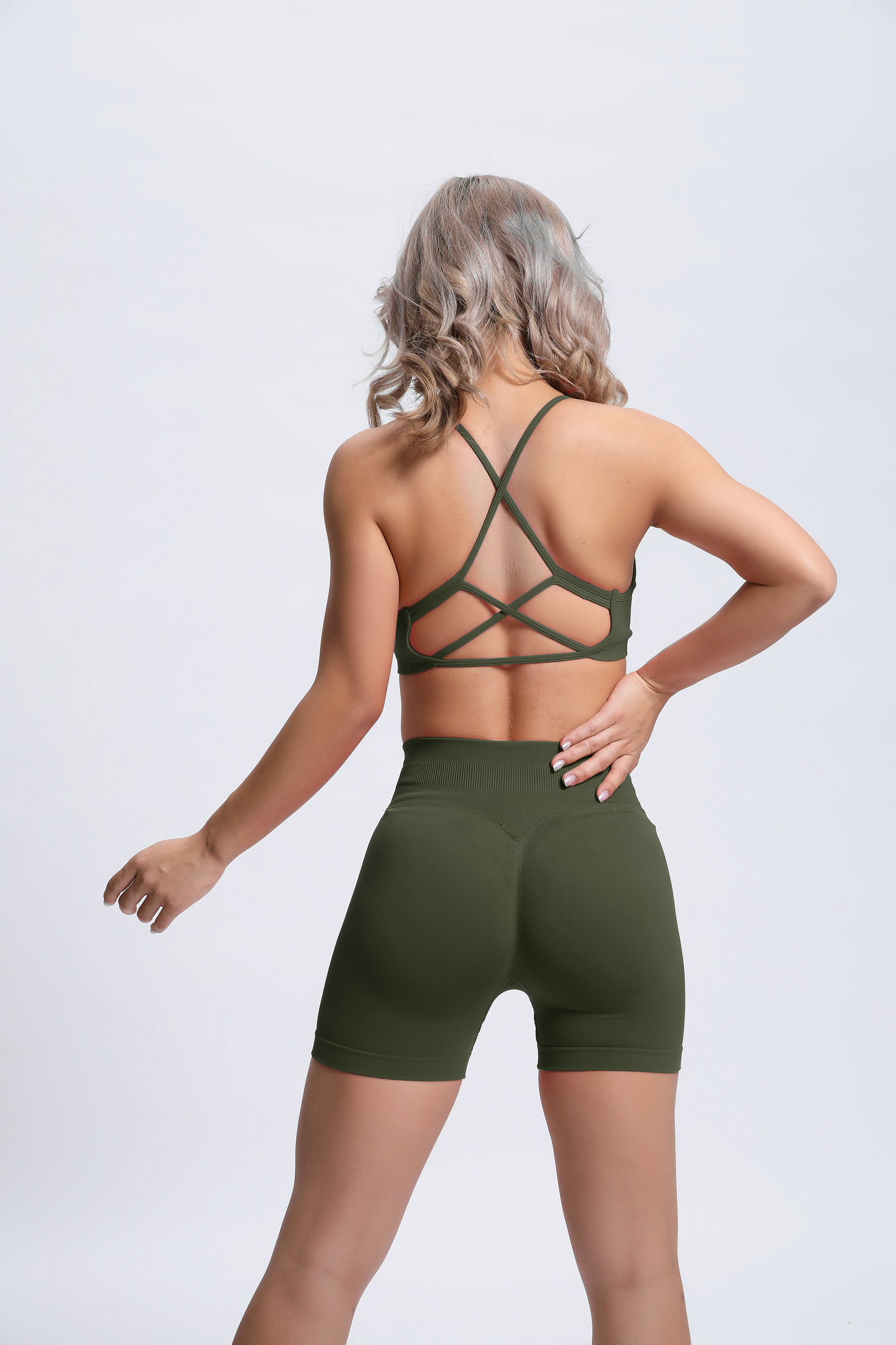 Joy | Short Sculptant avec Scrunch – Vert