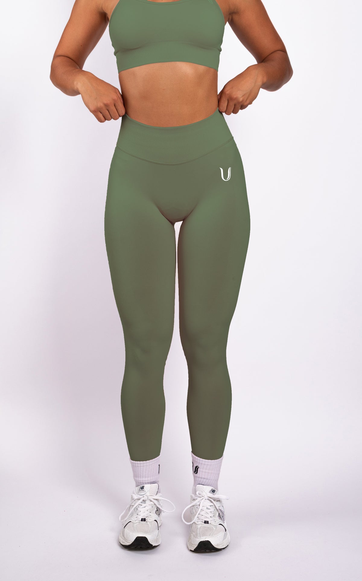 Beau Premium High Performance Scrunch Legging Groen - Dames activewear detail