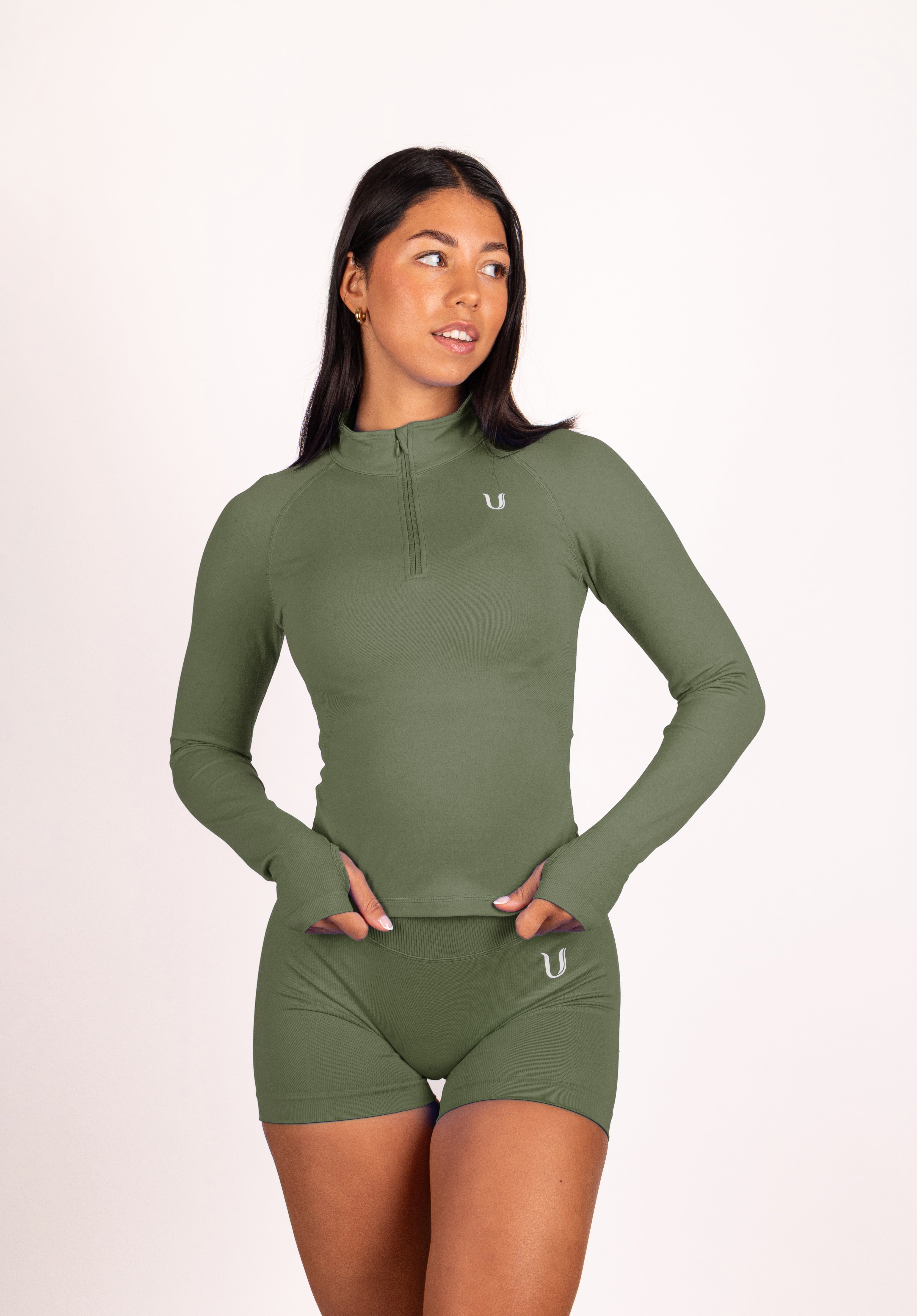 Beau Premium High Performance Scrunch Short Groen - Dames sportkleding | Ultimate Gainz