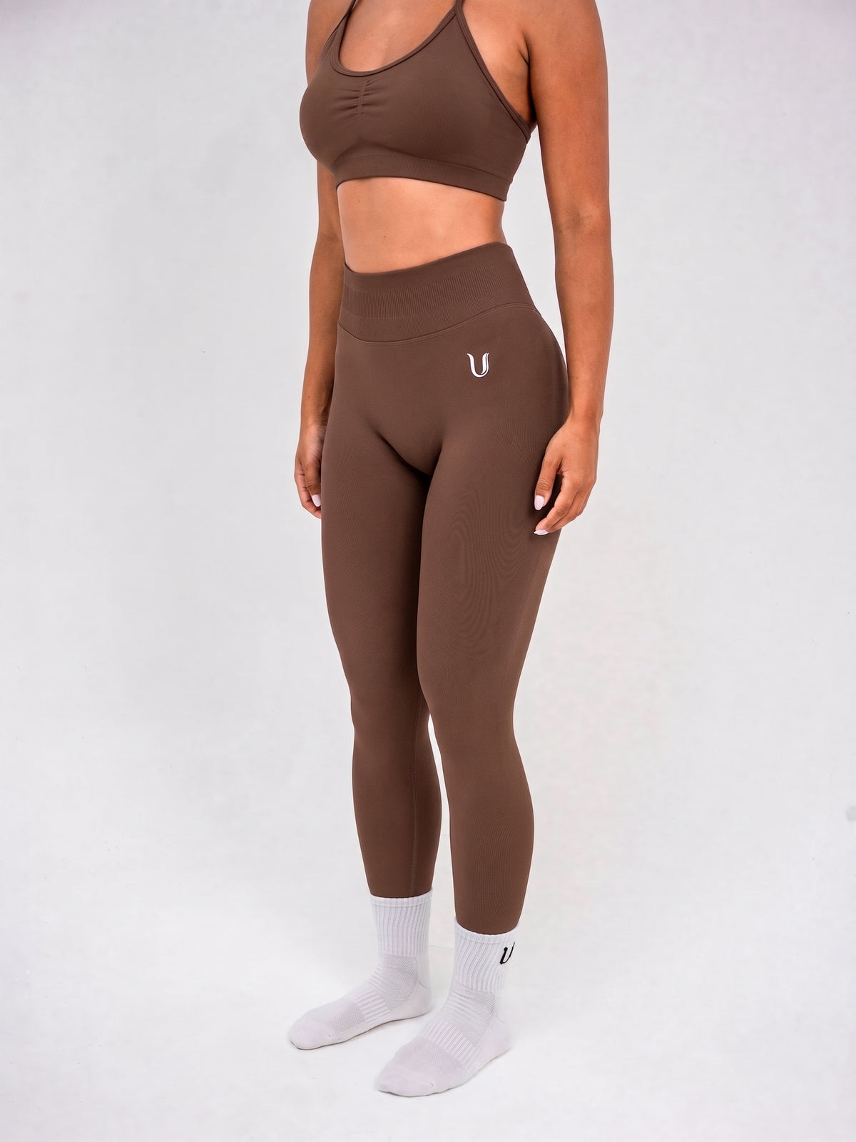 Luna | Premium Seamless Scrunch Legging - Braun