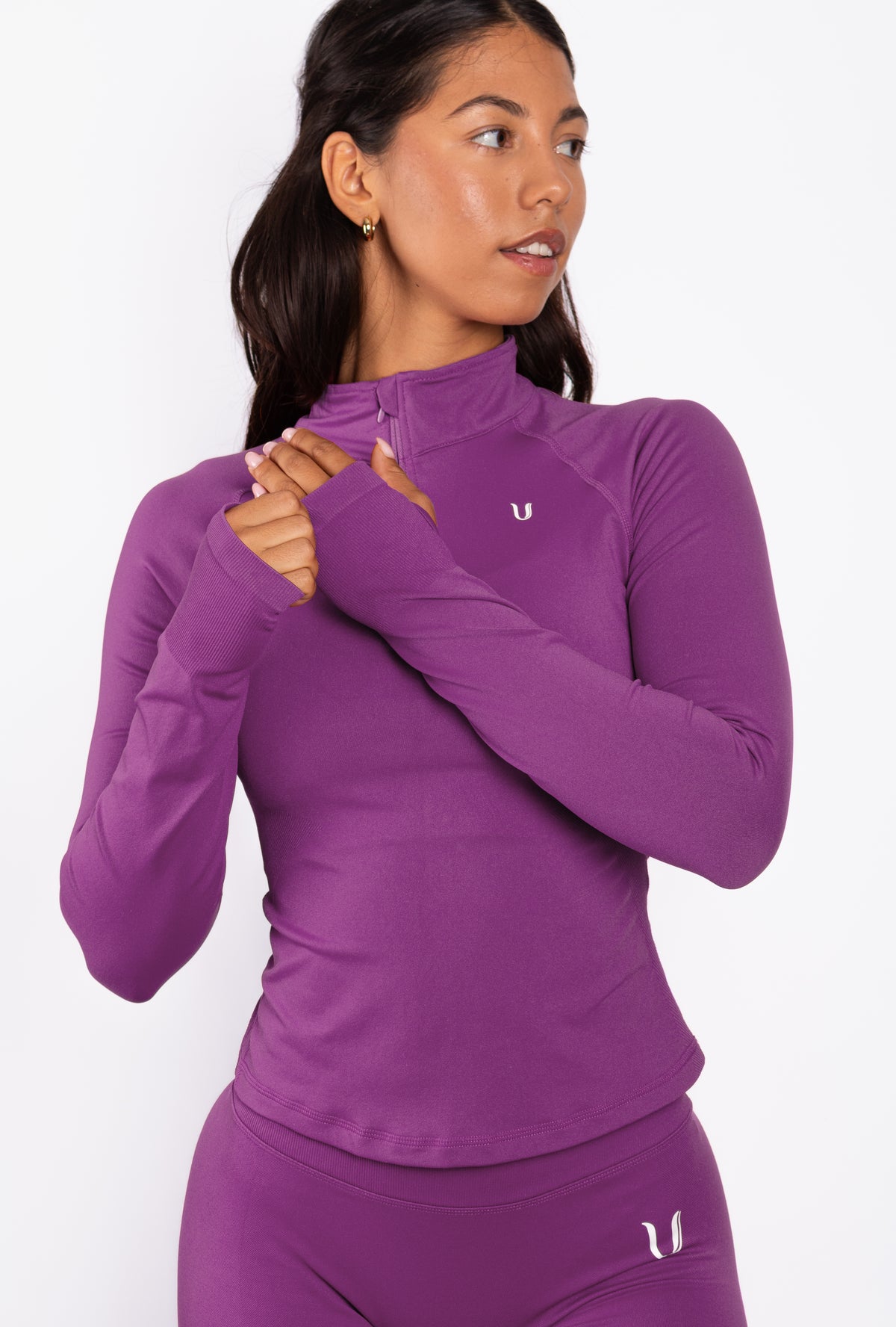 Beau | Top Demi-Zip Manches Longues - Violet