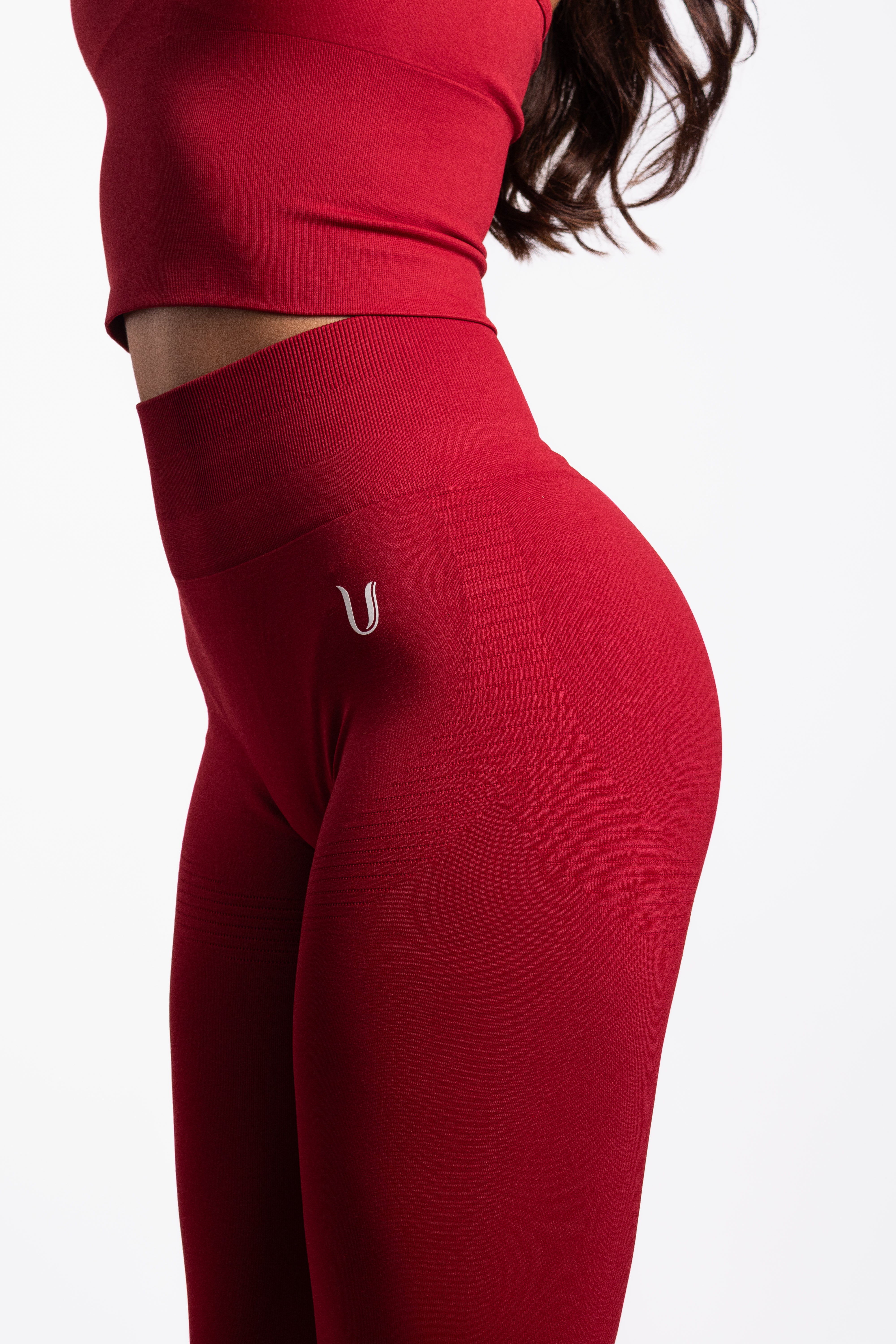 Bibi | Legging Côtelé Seamless – Rouge