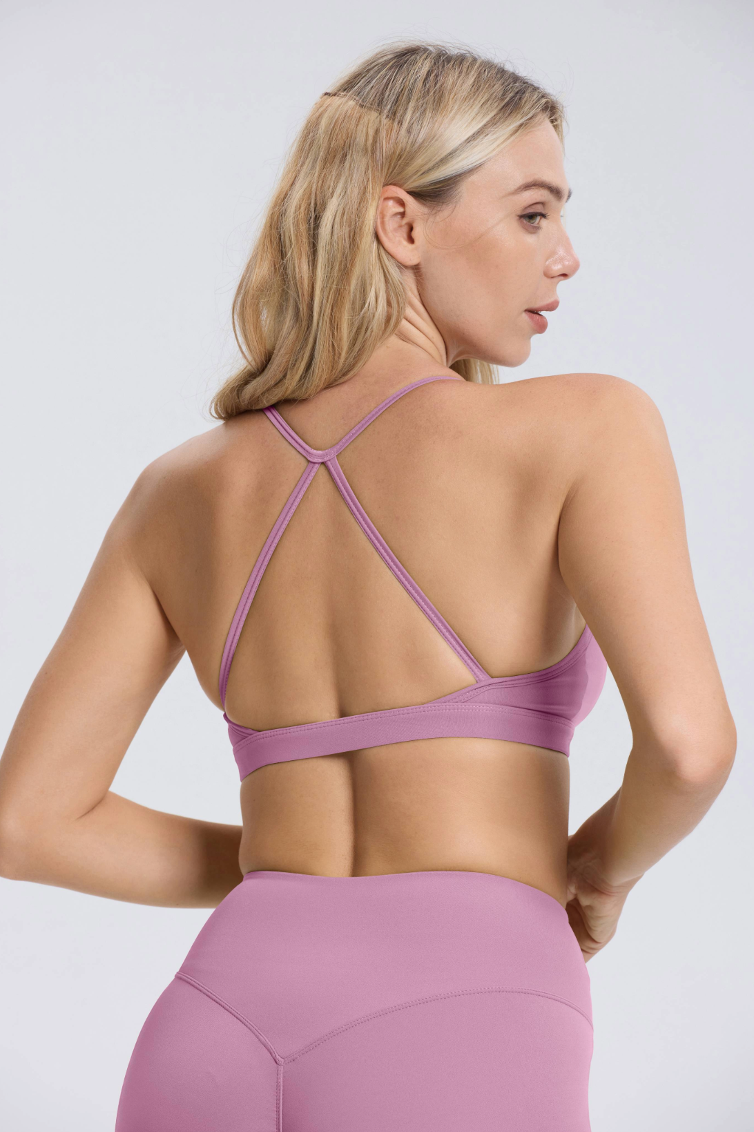 Hailey Set | Ensemble Top et Legging sans Couture - VioletClair