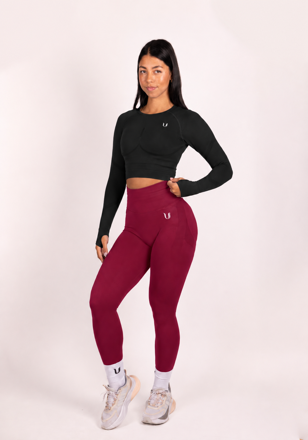 Leonie | Premium Scrunch Leggings - Rot