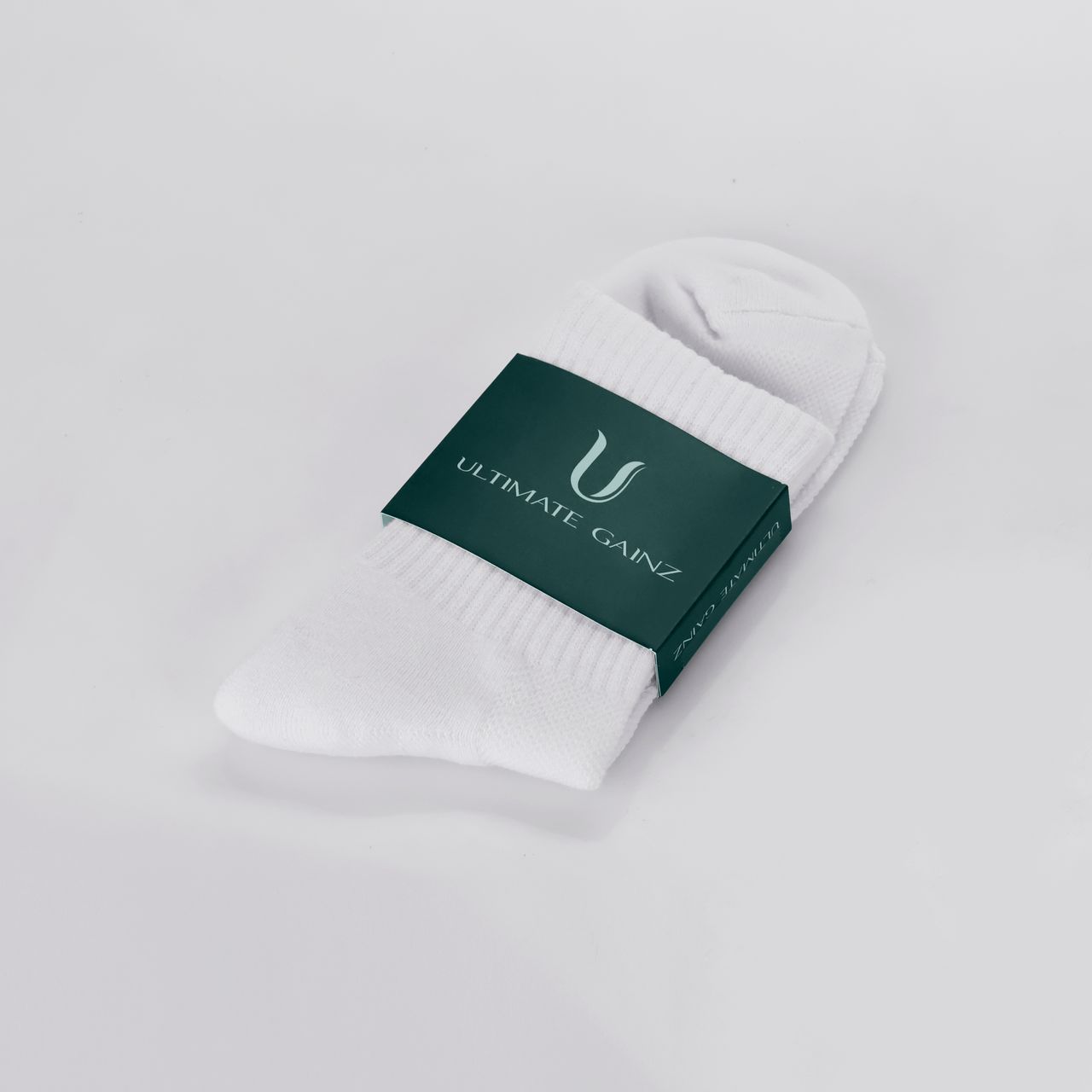 Ultimate Gainz - Performance Socken Unisex - Weiß 1 Paar