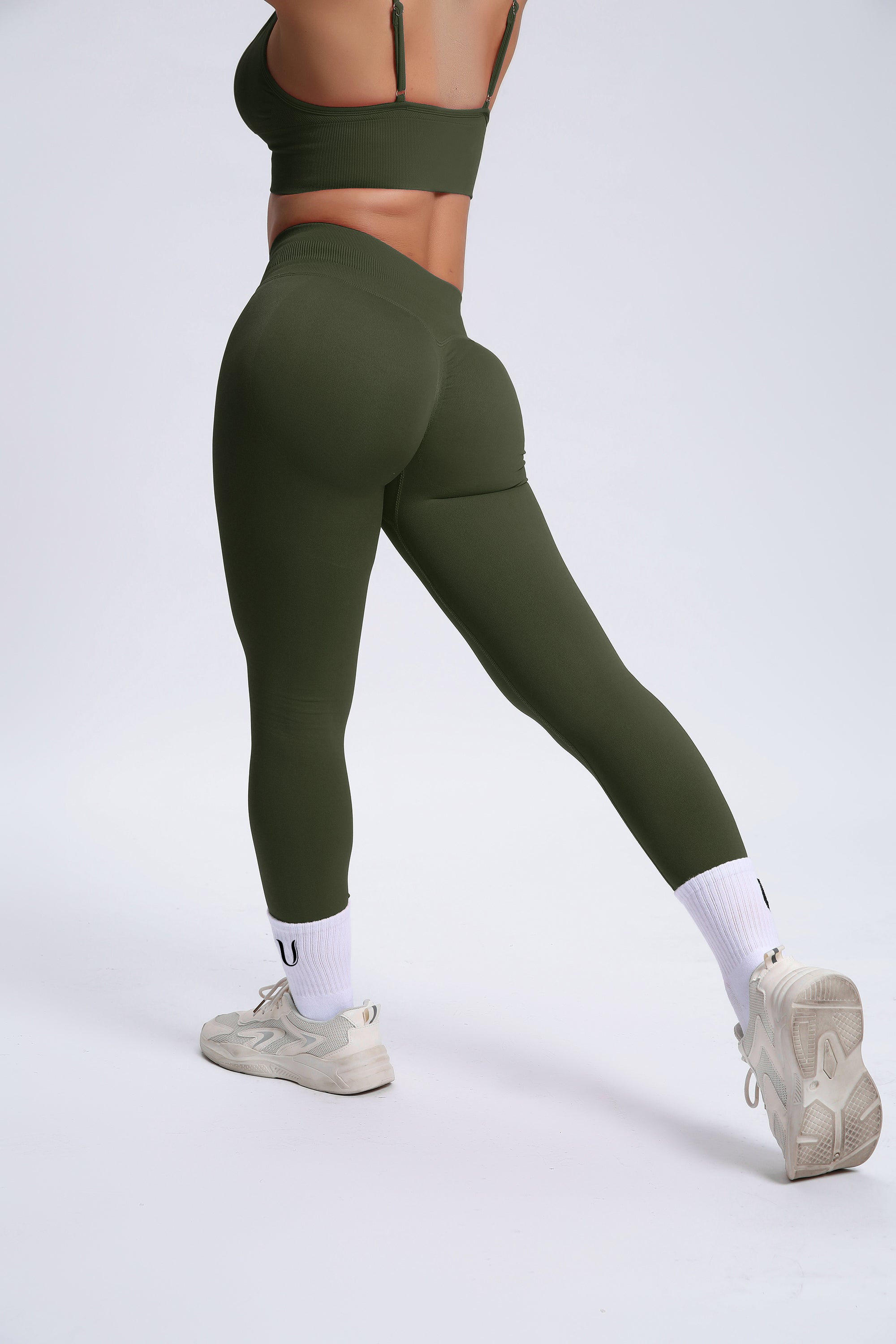 Joy | Sculpt-Leggings mit Scrunch – Grün