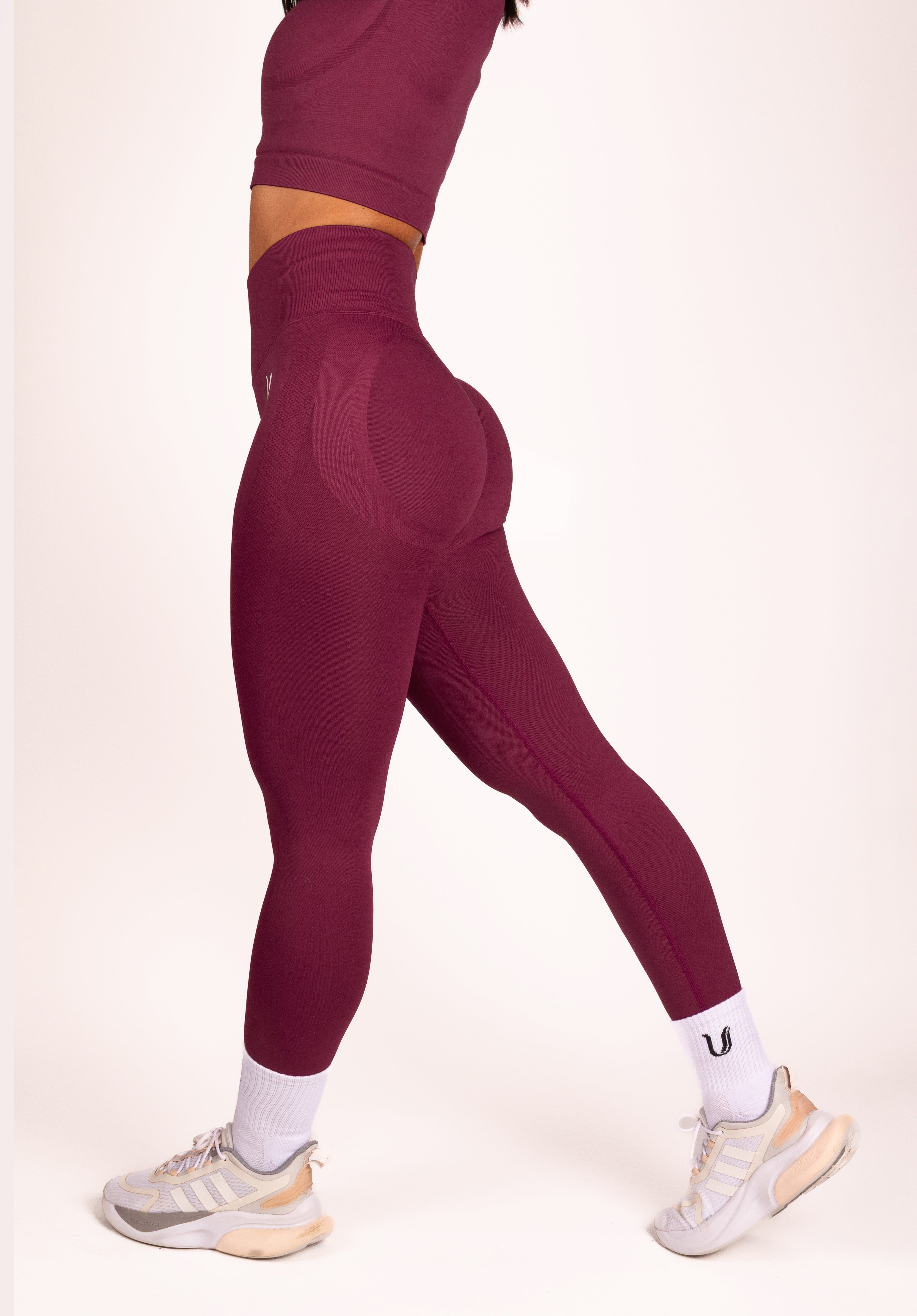 Leonie | Legging Premium Scrunch - Rouge Vin