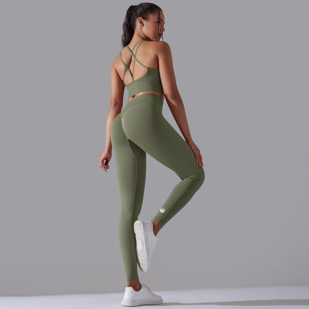 Daisy | Leggings Ensemble Vert - Haut