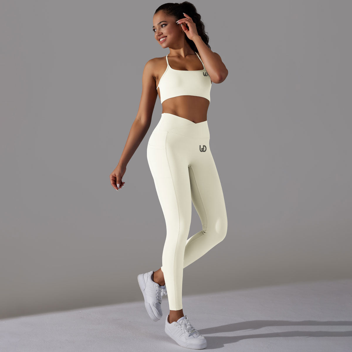 Mila | Ensemble Legging Top - Blanc