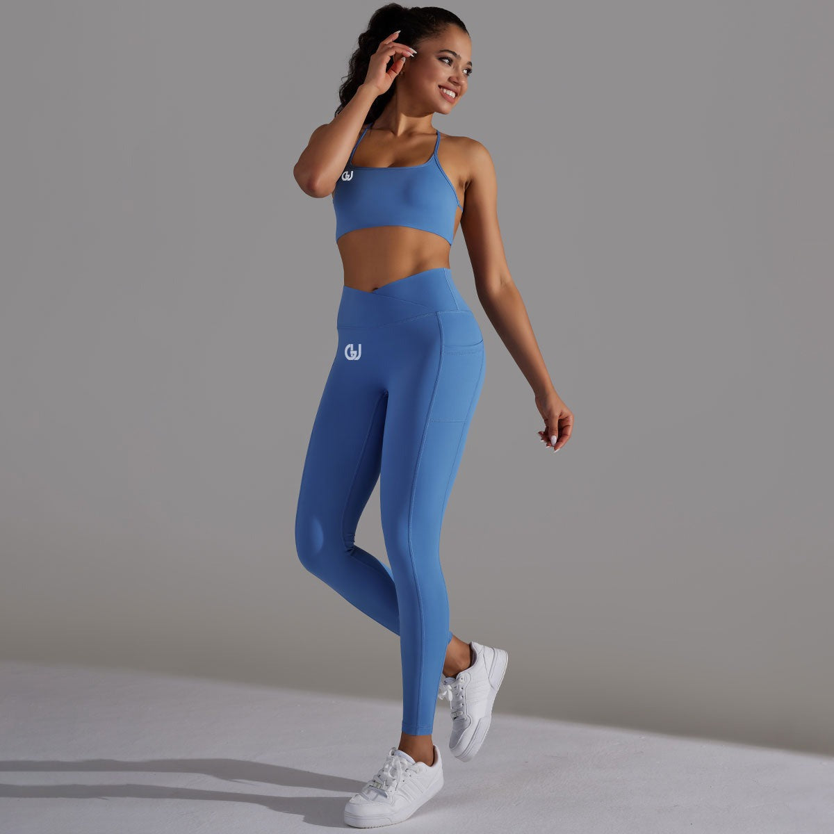 Mila | Legging Top Set - Blau