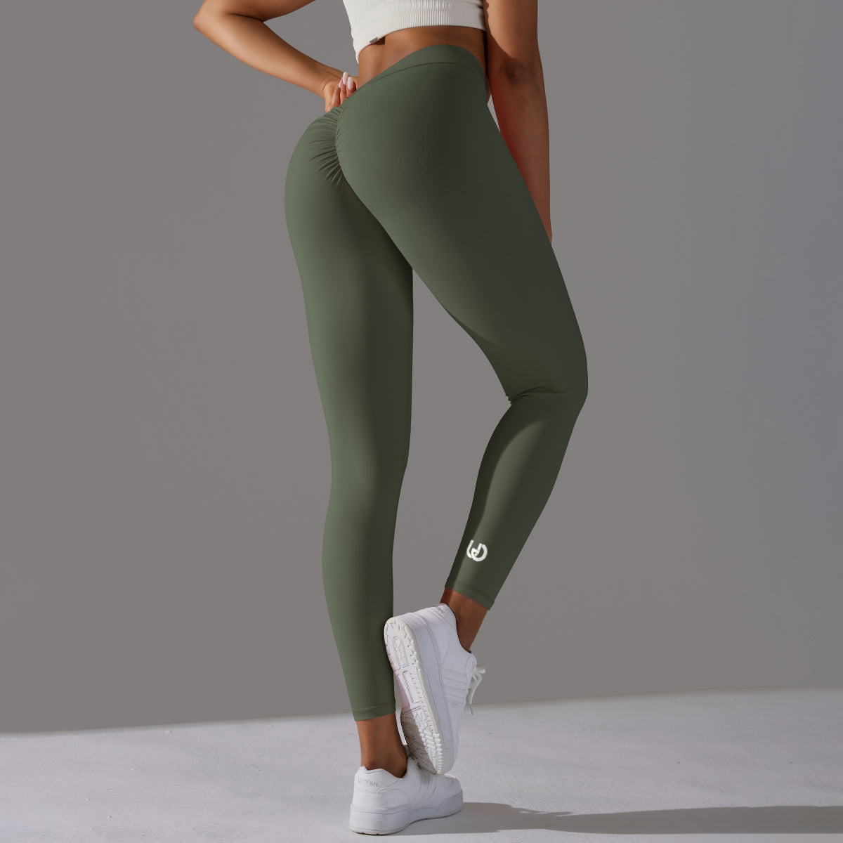 Emma | Leggings Extra Scrunch Army - Green