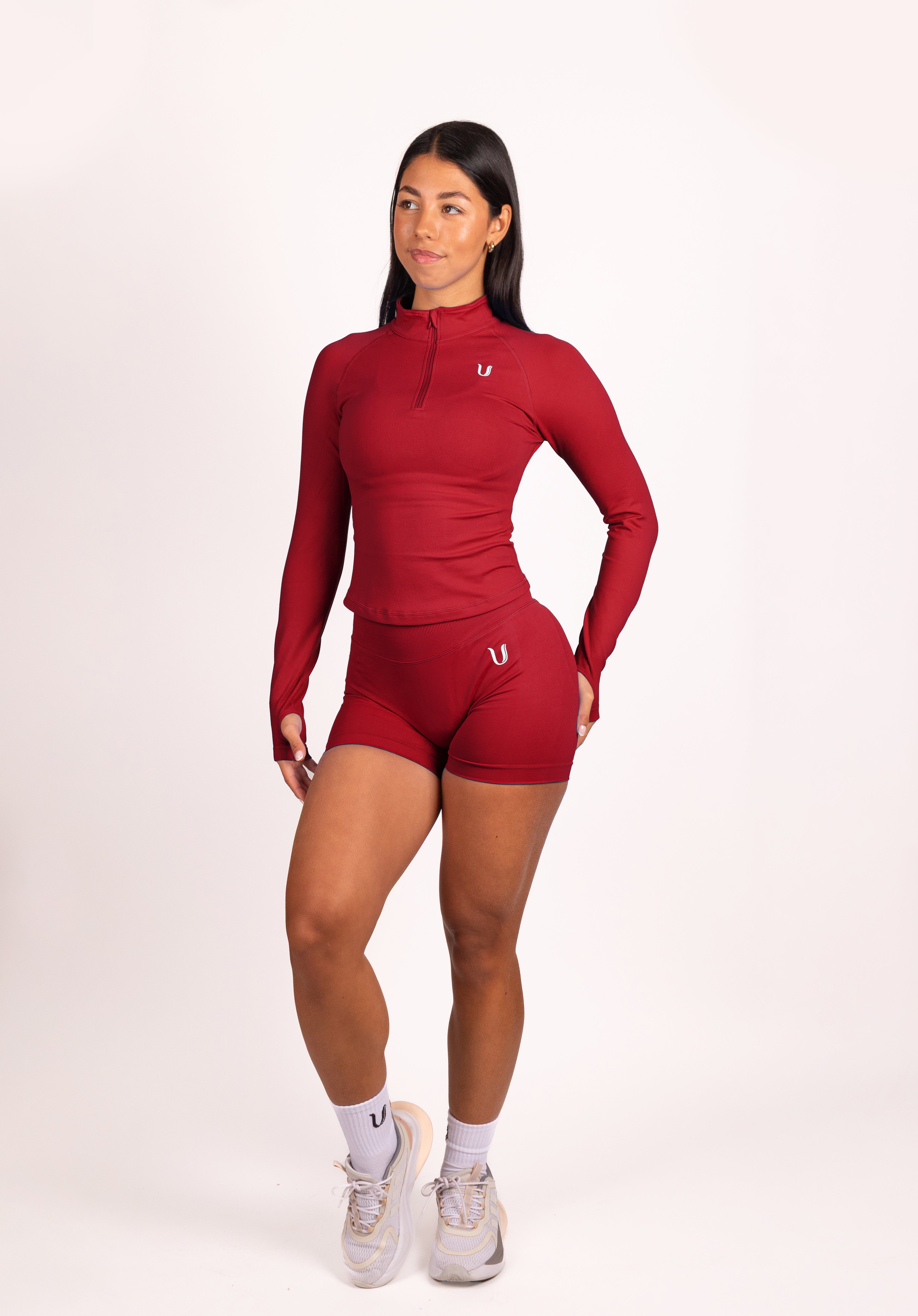 Beau Premium High Performance Scrunch Short Rood - Dames sportkleding afbeelding 13
