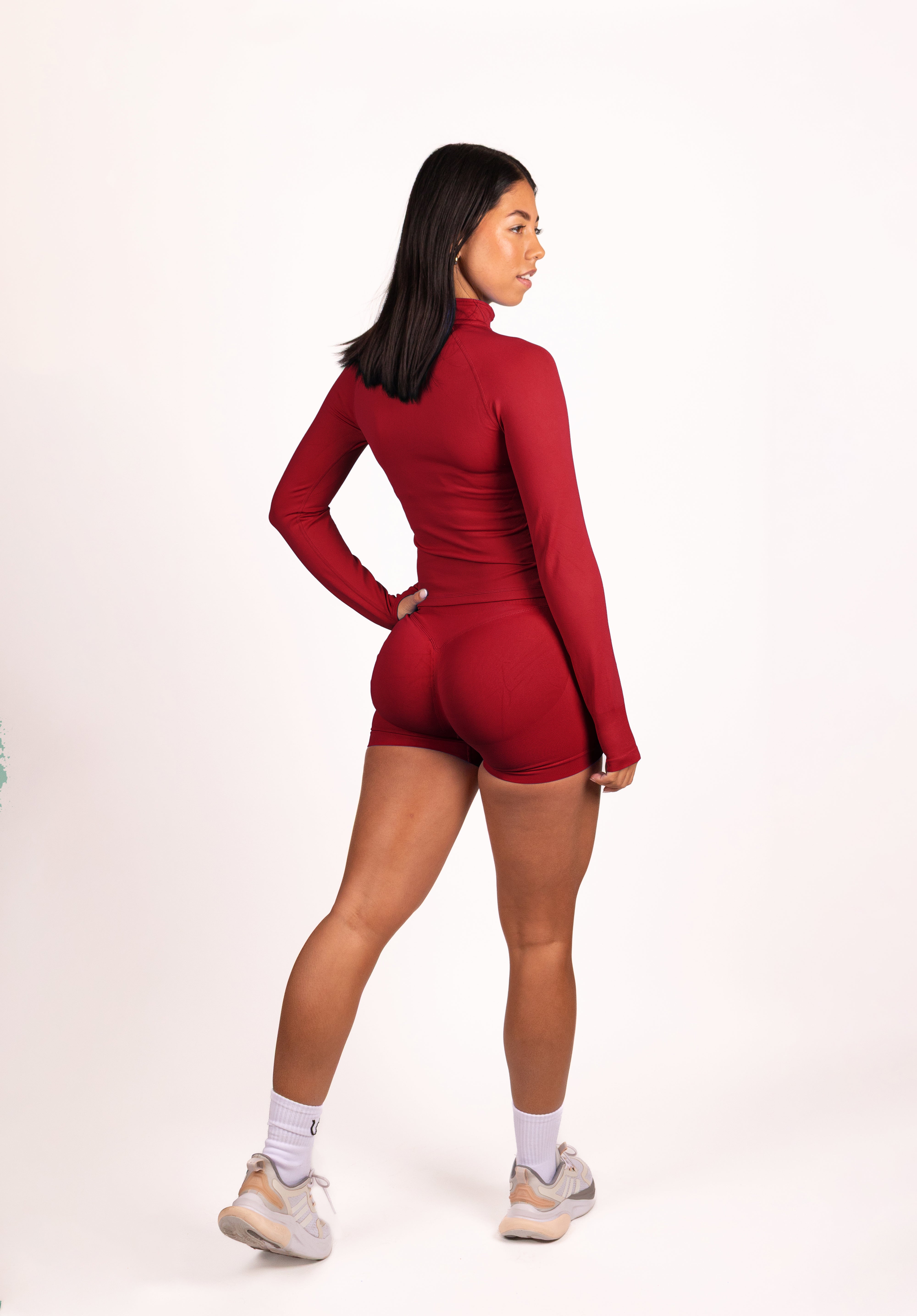 Beau Premium High Performance Scrunch Short Rood - Dames sportkleding afbeelding 11