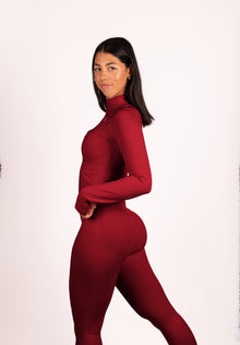 Beau Premium High Performance Scrunch Legging Rood - Dames activewear detail