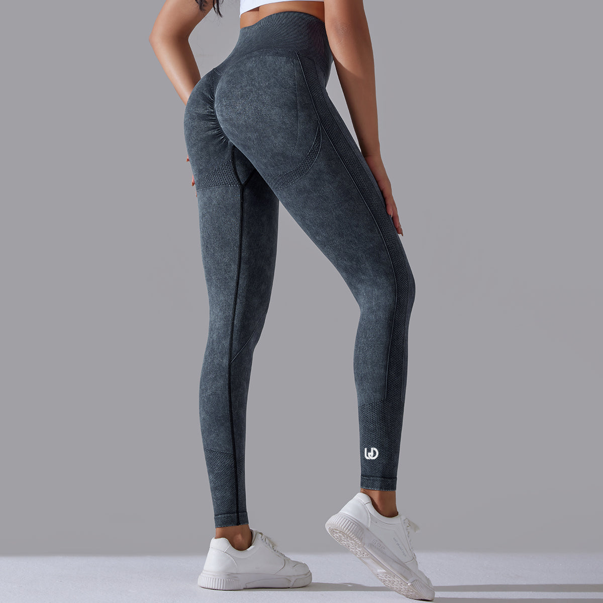 Jane | Legging Repli Motifs - Noir