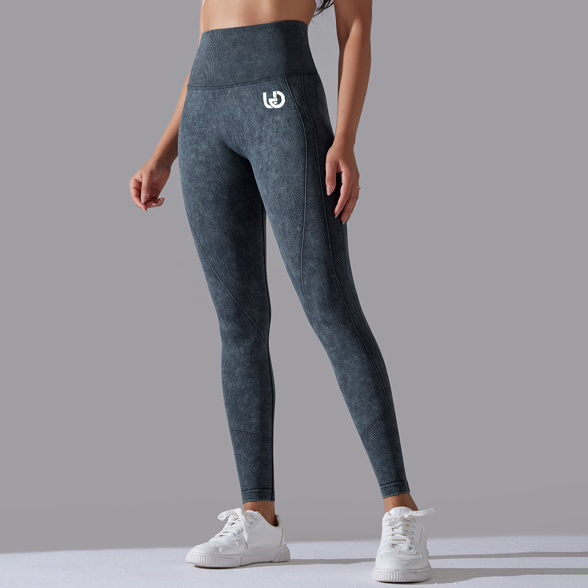 Jane | Legging Repli Motifs - Noir