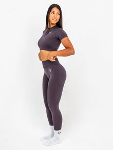 Luna | Premium Seamless Crop Top - Oudpaars