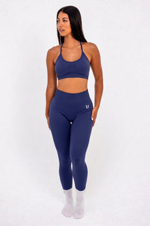 Luna | Premium Seamless Scrunch Legging - Donker blauw