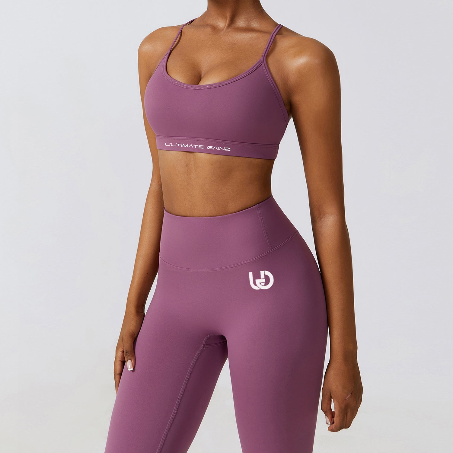 Hailey Set | Ensemble Top et Legging sans Couture - VioletClair