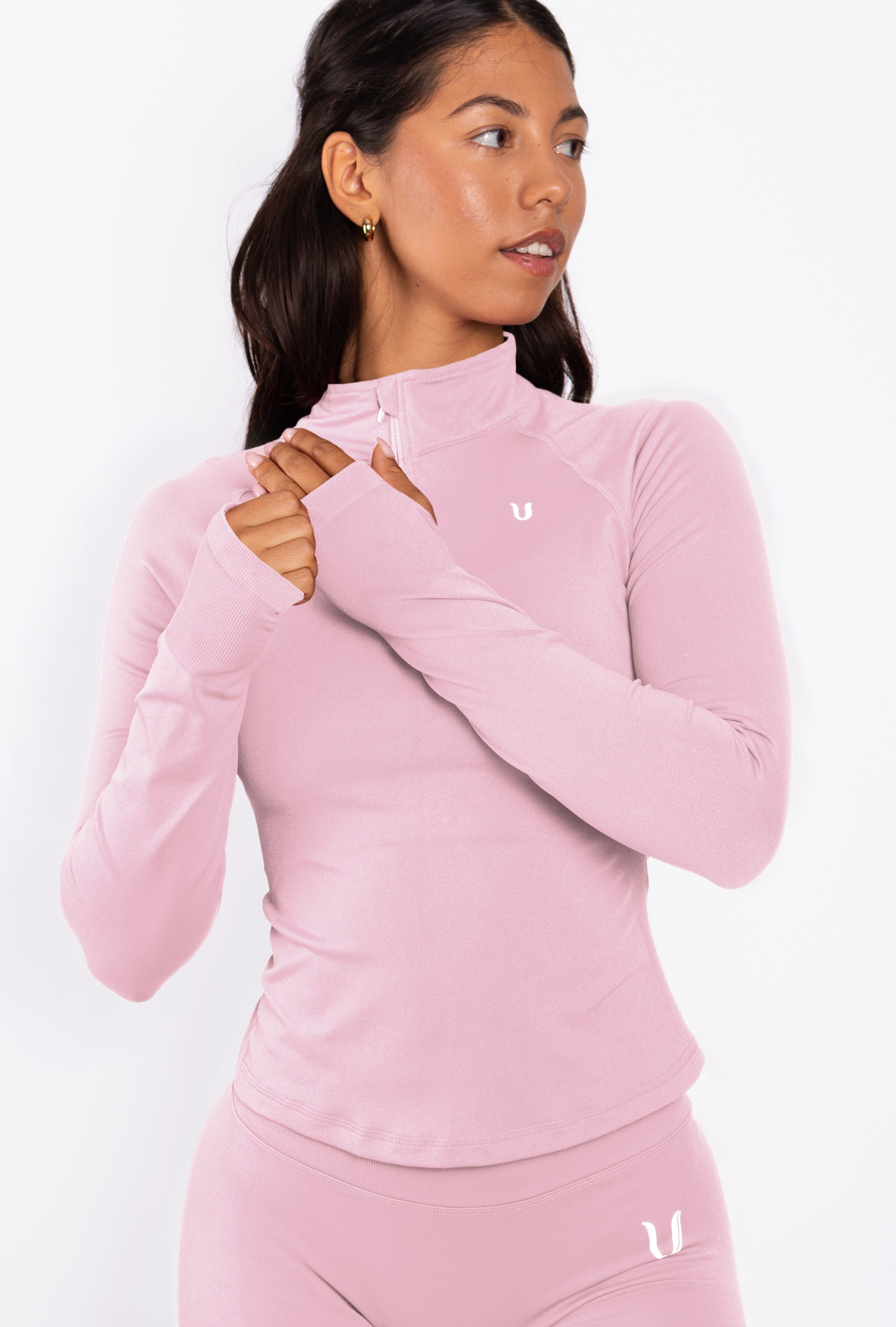 Beau | Half Zip Langarm Top Rot