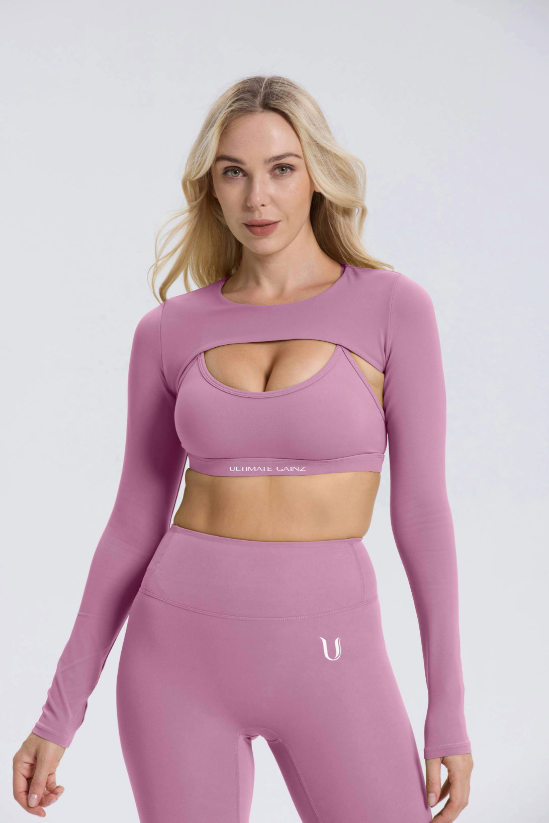 Hailey | Crop Top à Manches Longues - VioletClair