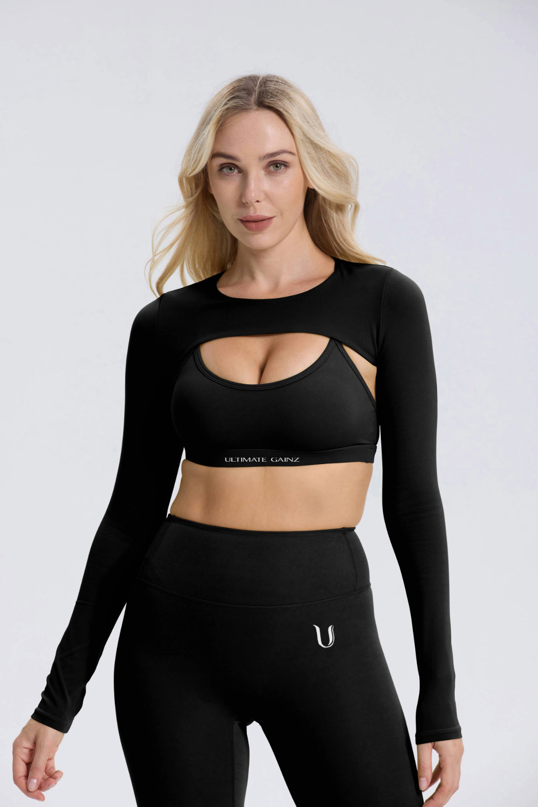 Hailey | Crop Top à Manches Longues - Noir