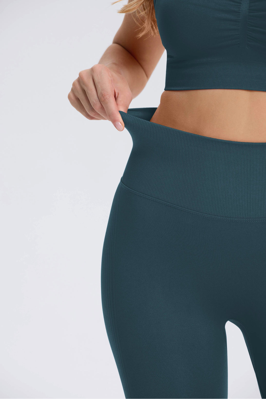 Maeve | High Waist Scrunch Leggings - Blaugrün