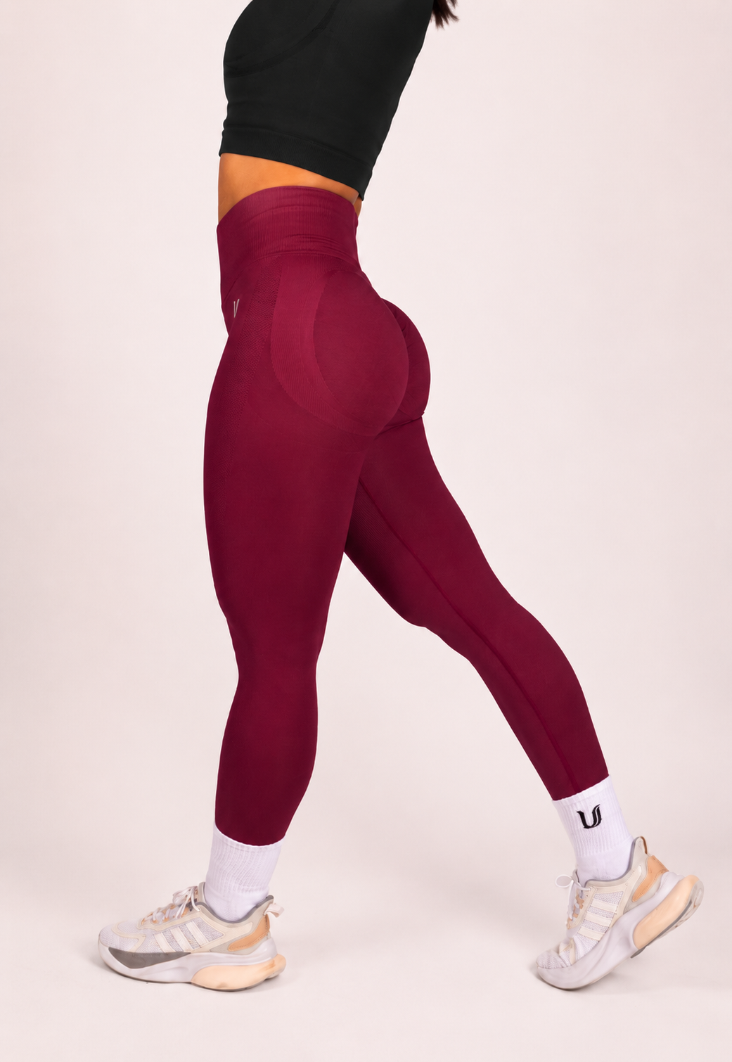 Leonie | Premium Scrunch Leggings - Rot